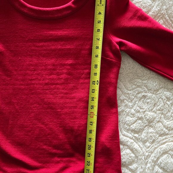 Talbots Red Sweater Top 3/4 Sleeve Size S - Picture 6 of 7